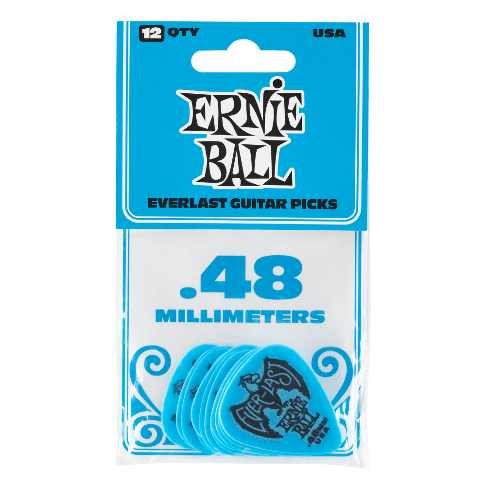 Everlast Picks - 0.48mm Blue - 12 Pack