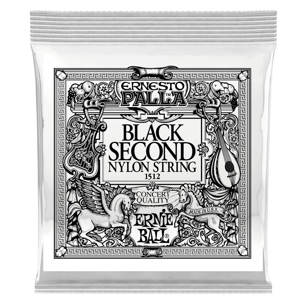 ERNIE BALL Black 2nd Ernesto Palla Nylon Classical Guitar Strings 6 Pack P01512