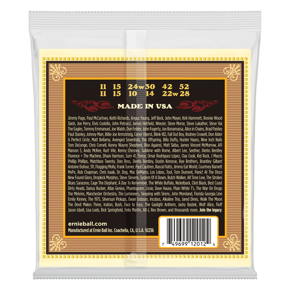 ERNIE BALL Medium Earthwood 80/20 Bronze 12-String Acoustic Guitar Strings 11-52 Gauge P02012