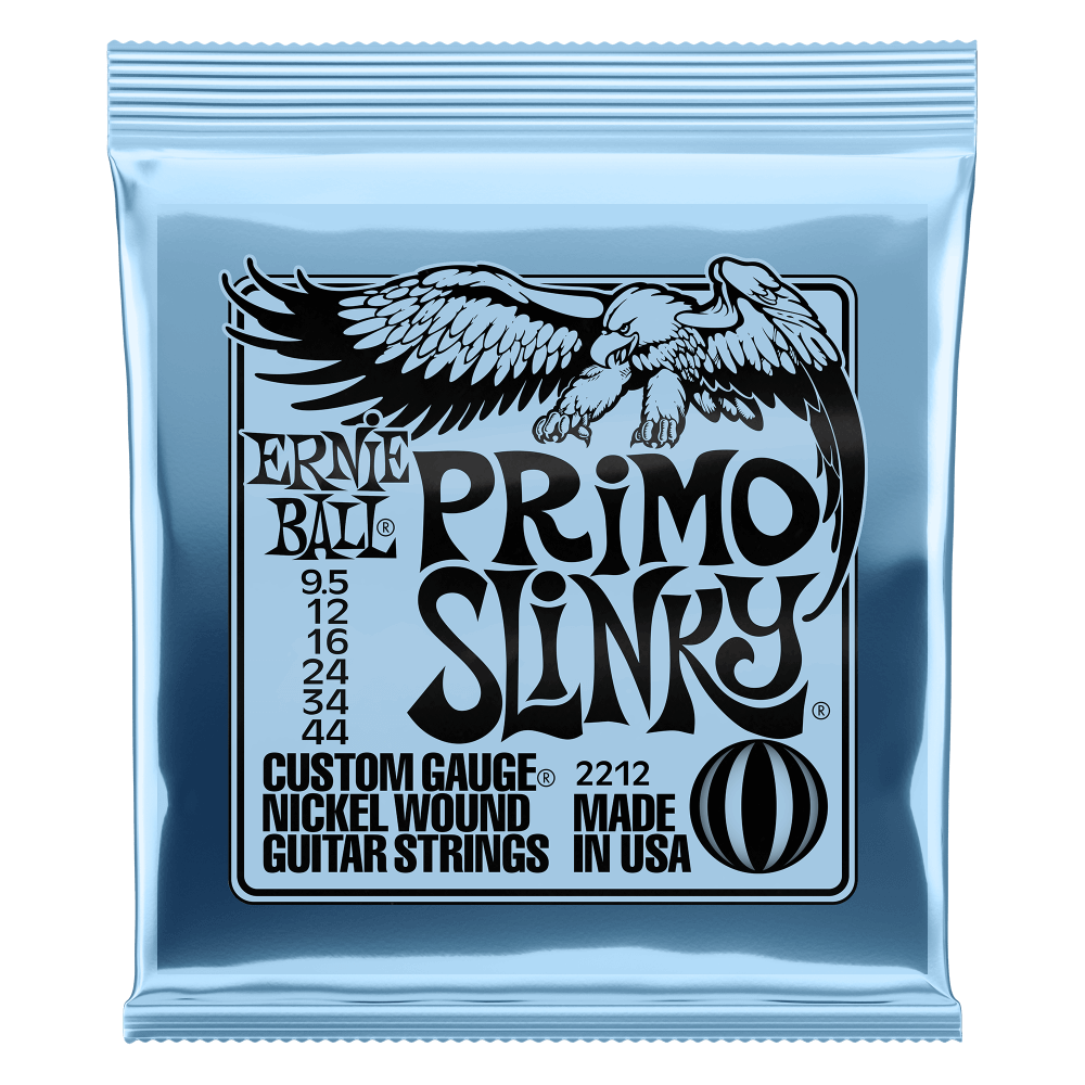 ERNIE BALL Primo Slinky Nickel Wound Electric Guitar Strings 9.5-44 Gauge P02212