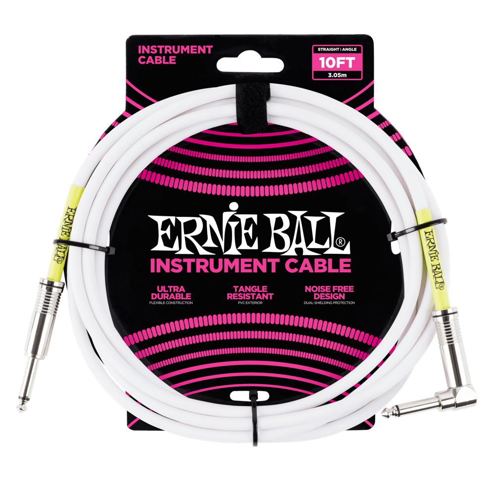Classic Instrument Cable Straight/Angle 10ft - White