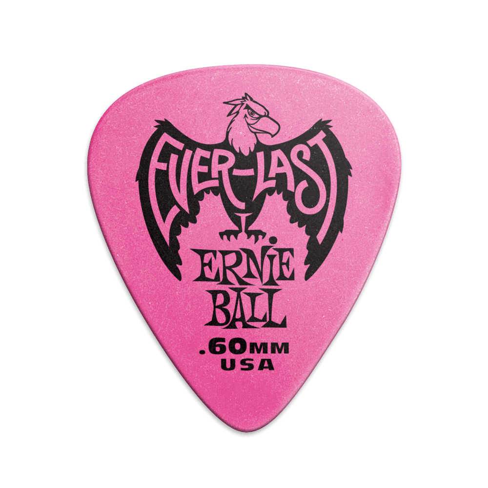 Everlast Picks - 0.60mm Pink - 12 Pack