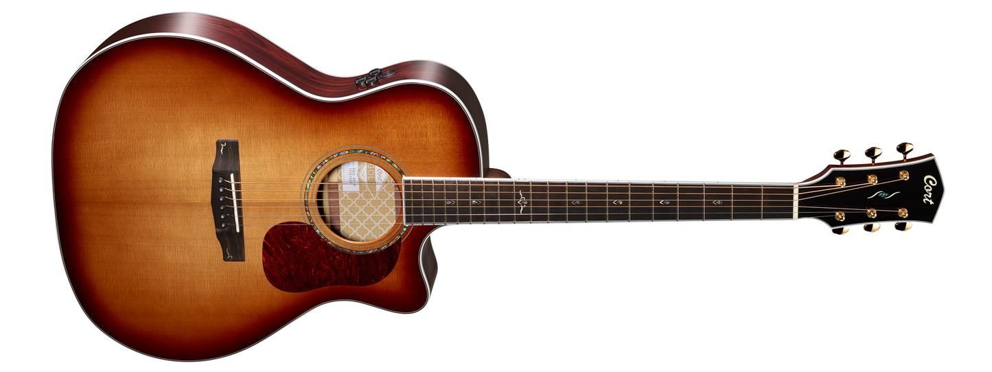 Cort Gold-A8 Electro Acoustic Guitar Light Burst with Bag