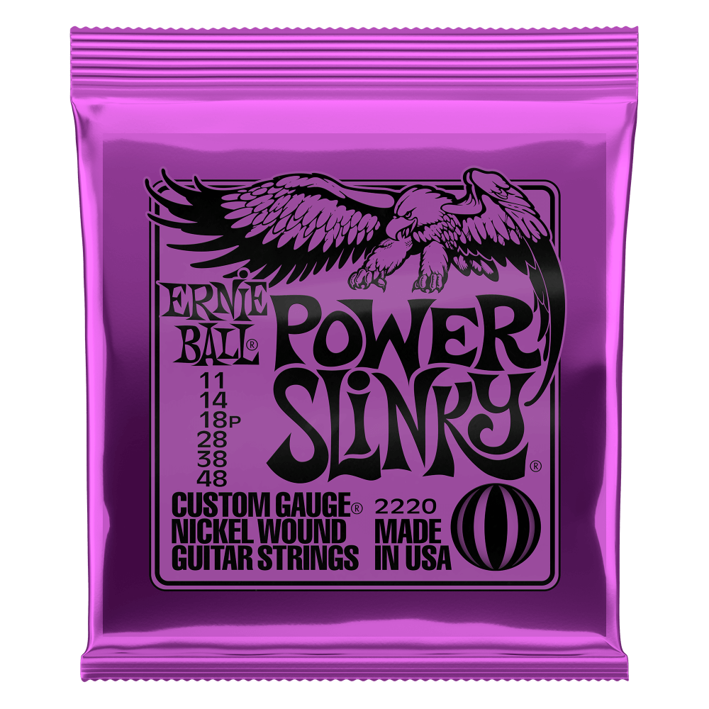 ERNIE BALL Power Slinky Nickel Wound Electric Guitar Strings 11-48 Gauge P02220
