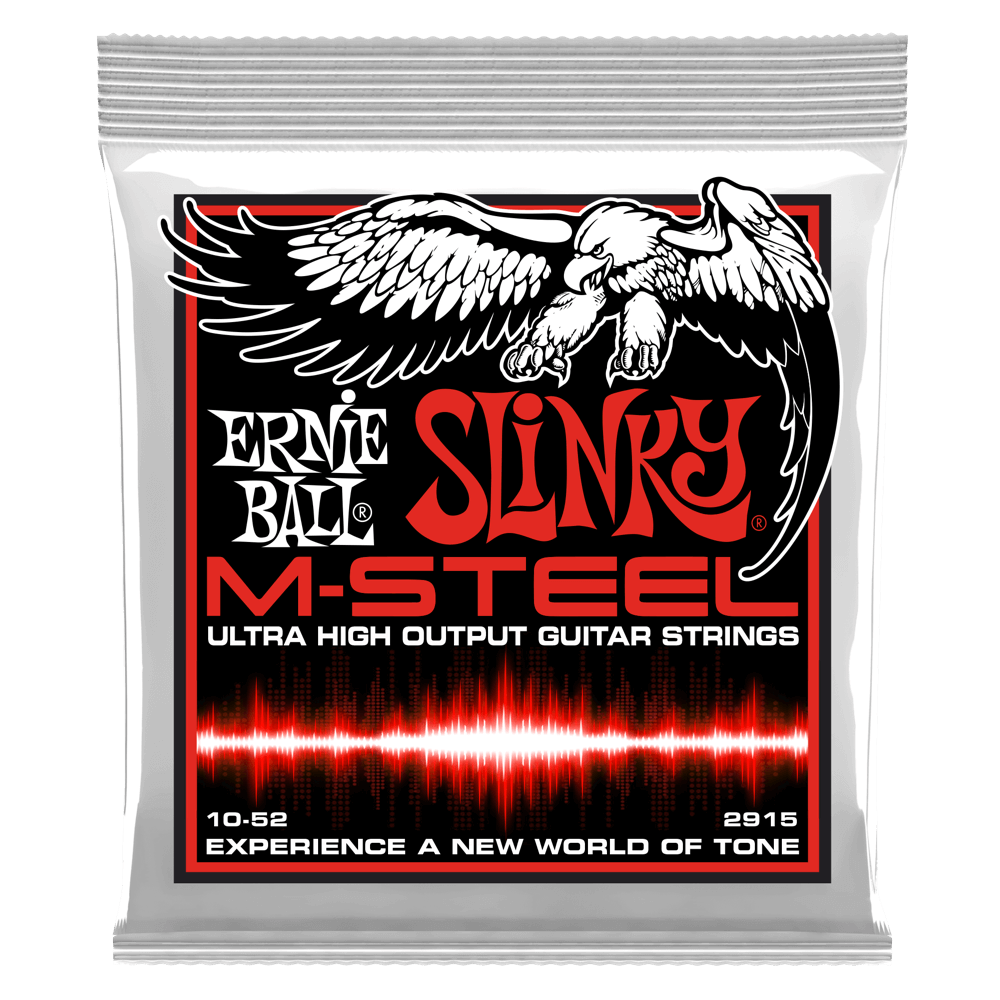 ERNIE BALL Skinny Top Heavy Bottom Slinky M-Steel Electric Guitar Strings 10-52 Gauge P02915