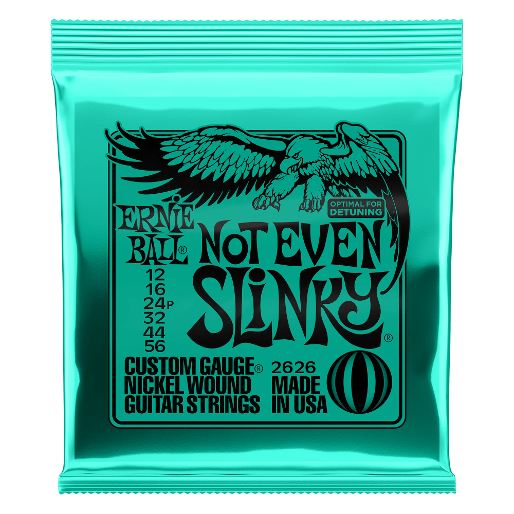 ERNIE BALL Not Even Slinky Nickel Wound Electric Guitar Strings 12-56 Gauge P02626