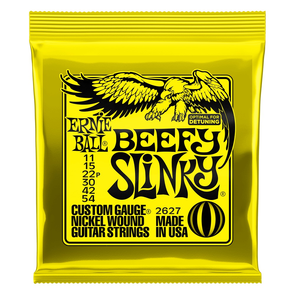 ERNIE BALL Beefy Slinky Nickel Wound Electric Guitar Strings 11-54 Gauge P02627