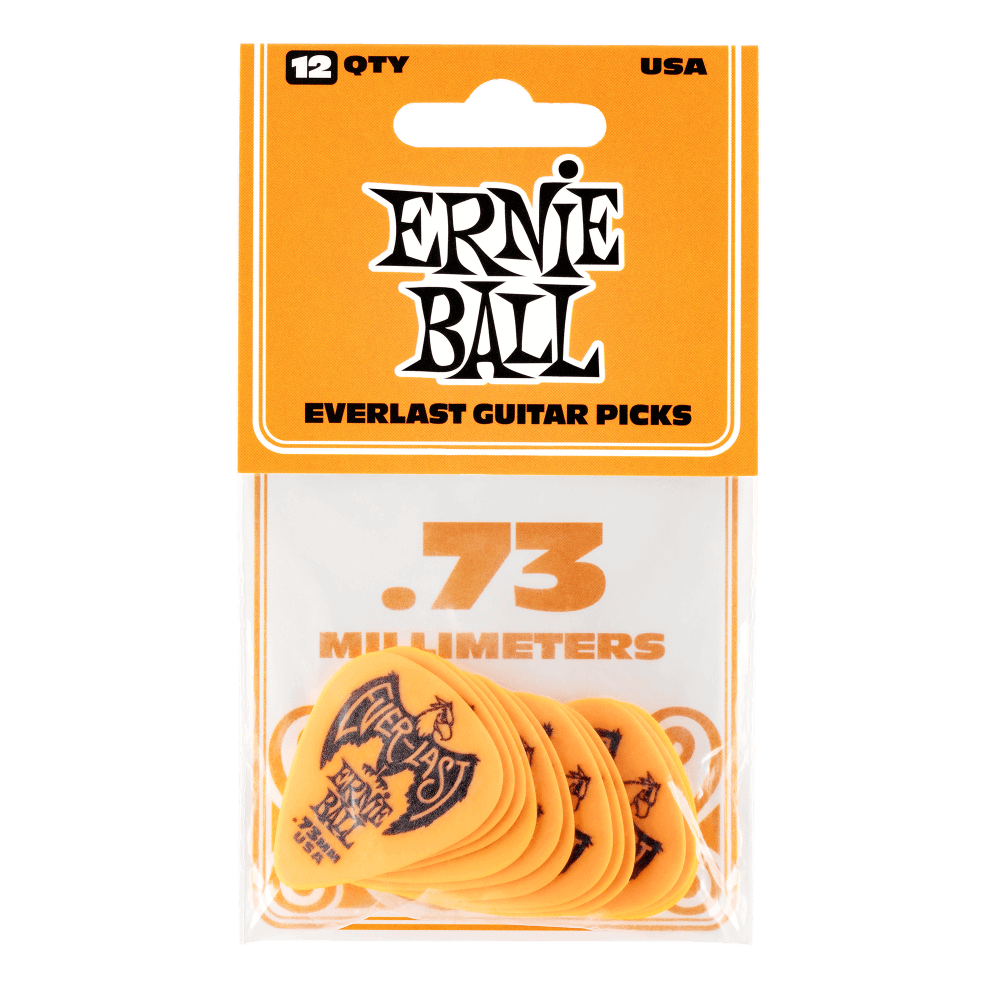 Everlast Picks - 0.73mm Orange - 12 Pack