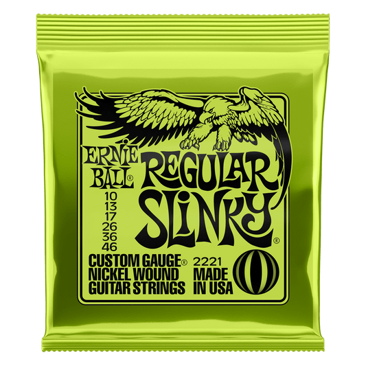 ERNIE BALL Regular Slinky Nickel Wound Electric Guitar Strings 10-46 Gauge P02221