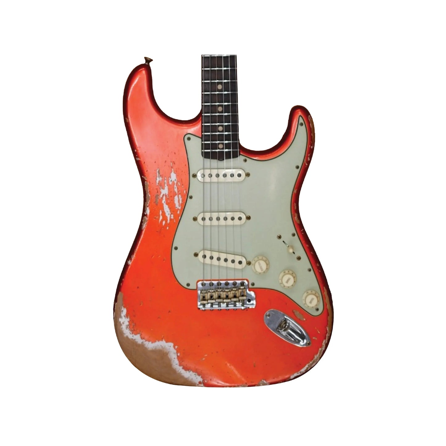 Fender 1962 NAMM 2025 Limited Edition Heavy Relic Custom Built Stratocaster - Candy Tangerine