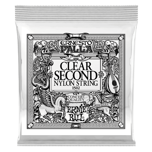 ERNIE BALL Clear 2nd Ernesto Palla Nylon Classical Guitar Strings 6 Pack P01502