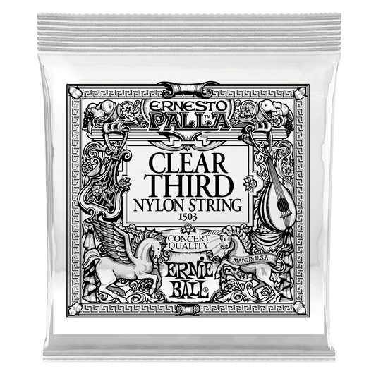 ERNIE BALL Clear 3rd Ernesto Palla Nylon Classical Guitar Strings 6 Pack P01503