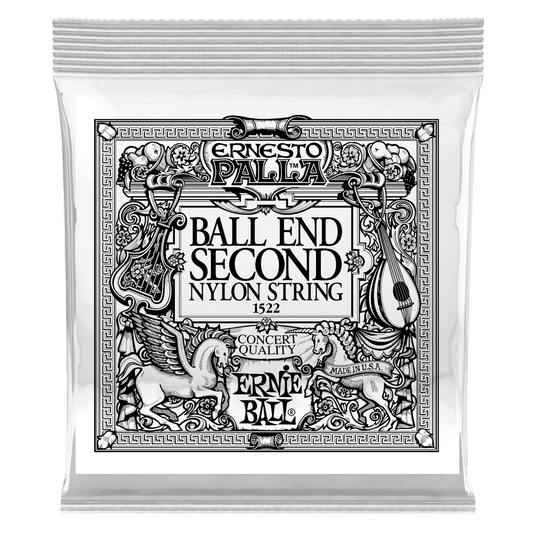 ERNIE BALL Black 2nd Ernesto Palla Nylon Ball End Classical Guitar Strings 6 Pack P01522