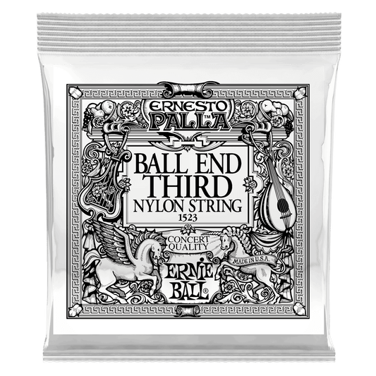 ERNIE BALL  Black 3rd Ernesto Palla Nylon Ball End Classical Guitar Strings 6 Pack P01523