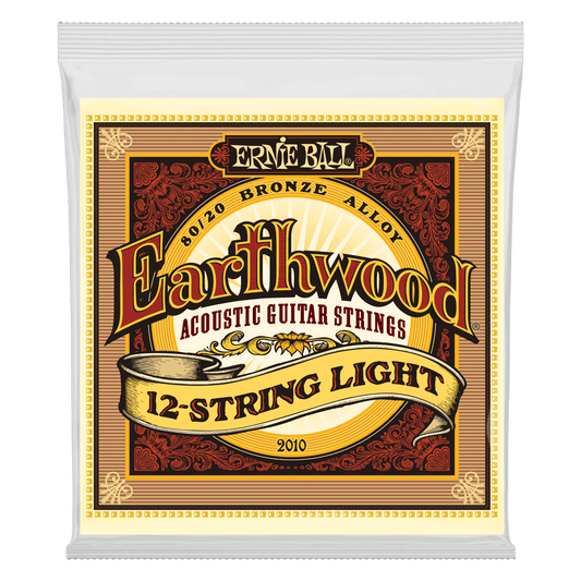 ERNIE BALL Light Earthwood 80/20 Bronze 12-String Acoustic Guitar Strings 9-46 Gauge P02010