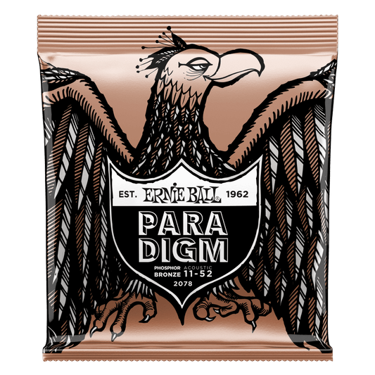 ERNIE BALL  Light Paradigm Phosphor Bronze Acoustic Guitar Strings 11-52 Gauge P02078