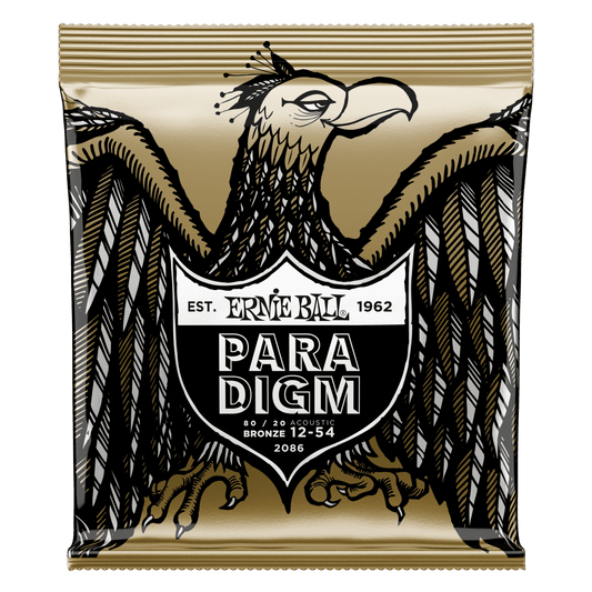 ERNIE BALL Medium Light Paradigm 80/20 Bronze Acoustic Guitar Strings 12-54 Gauge P02086