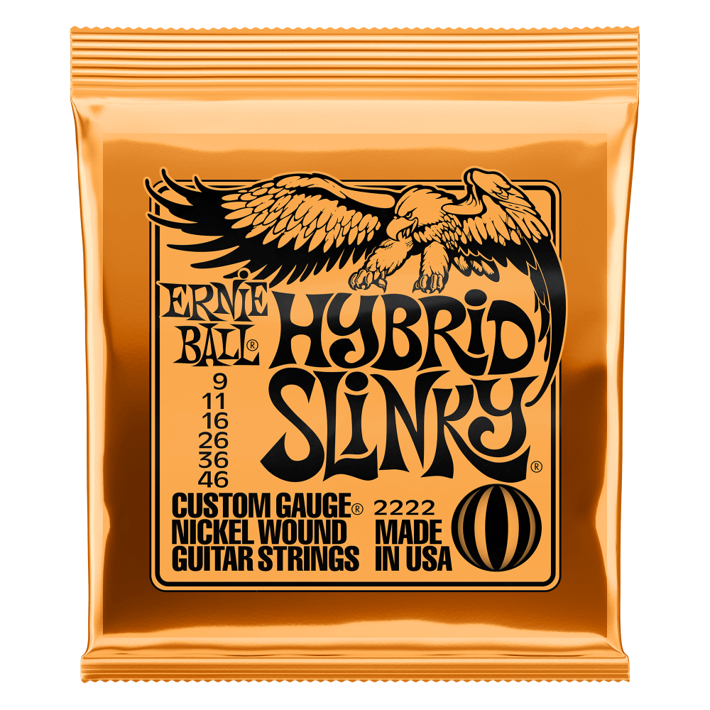 ERNIE BALL Hybrid Slinky Nickel Wound Electric Guitar Strings 9-46 Gauge P02222