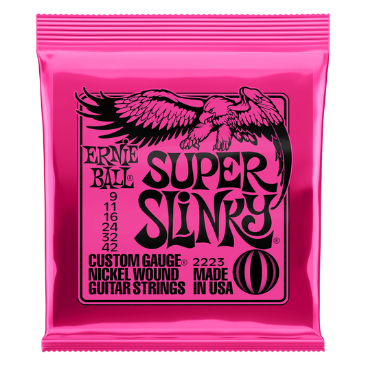 ERNIE BALL Super Slinky Nickel Wound Electric Guitar Strings 9-42 Gauge P02223