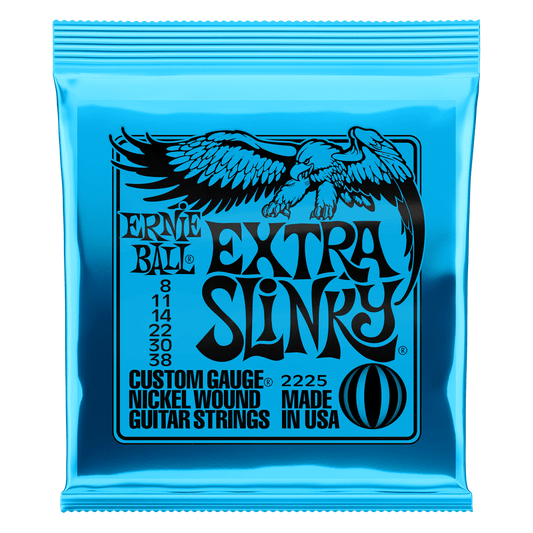 ERNIE BALL Extra Slinky Nickel Wound Electric Guitar Strings 8-38 Gauge P02225