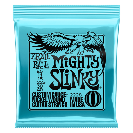 ERNIE BALL Mighty Slinky Nickel Wound Electric Guitar Strings 8.5-40 Gauge P02228