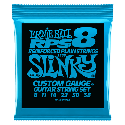 ERNIE BALL  Extra Slinky RPS Nickel Wound Electric Guitar Strings 8-38 Gauge P02238
