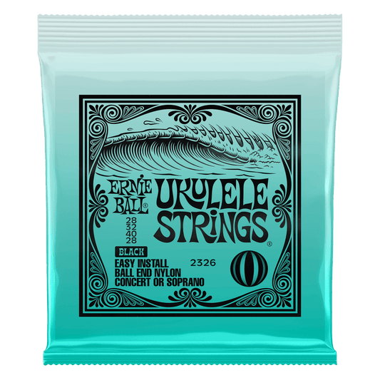ERNIE BALL Concert/Soprano Nylon Ball End Ukulele Strings - Black P02326