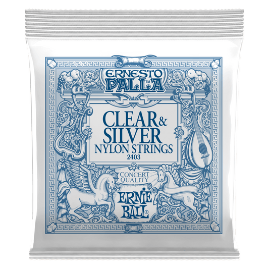 ERNIE BALL Ernesto Palla Nylon Classical Guitar Strings - Clear & Silver P02403