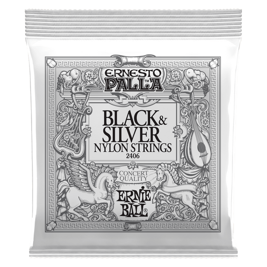 ERNIE BALL Ernesto Palla Nylon Classical Guitar Strings - Black & Silver P02406