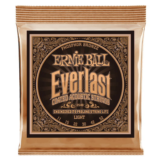 ERNIE BALL Light Everlast Coated Phosphor Bronze Acoustic Guitar Strings 11-52 Gauge P02548