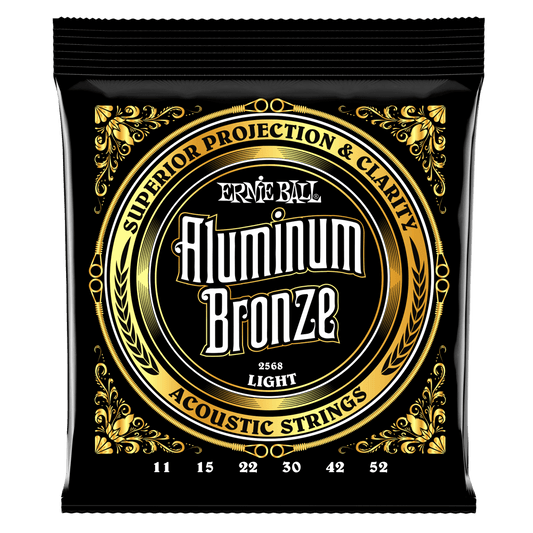 ERNIE BALL Light Aluminum Bronze Acoustic Guitar Strings 11-52 Gauge P02568