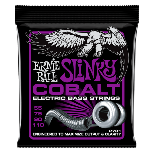 Ernie Ball Power Slinky Cobalt Electric Bass Strings 55-110 Gauge P02731