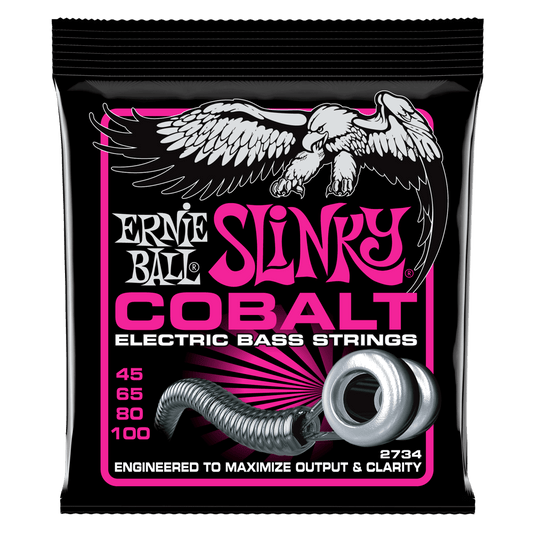 Ernie Ball Super Slinky Cobalt Electric Bass Strings 45-100 Gauge P02734