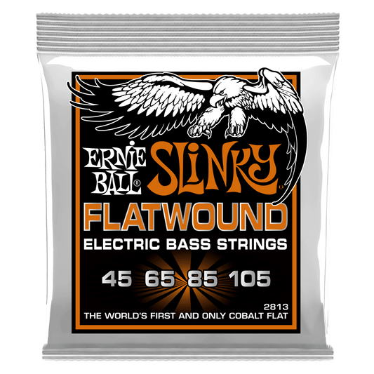 Ernie Ball Hybrid Slinky Cobalt Flatwound Electric Bass Strings 45-105 Gauge P02813