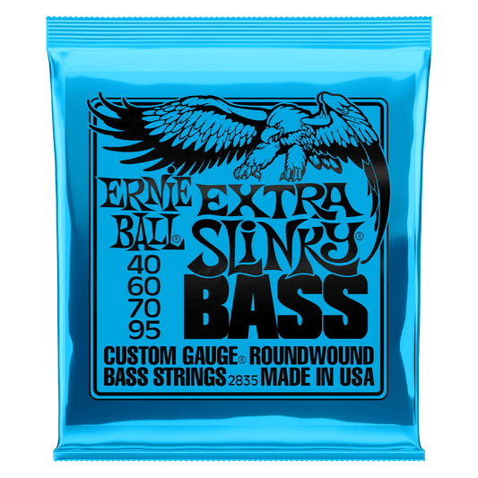 Ernie Ball Extra Slinky Nickel Wound Electric Bass Strings 40-95 Gauge P02835