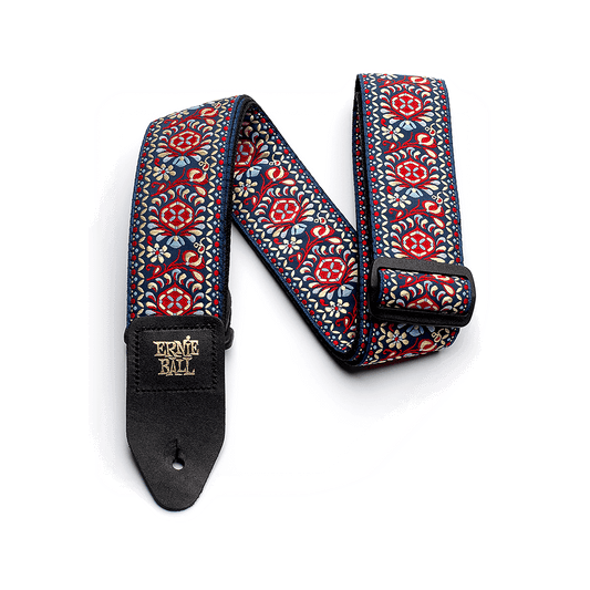 Classic Jacquard Guitar Strap/Bass Strap - Royal Bloom