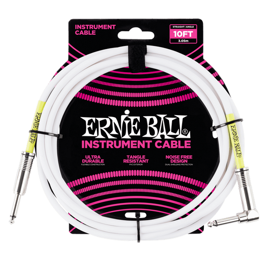 Classic Instrument Cable Straight/Angle 10ft - White