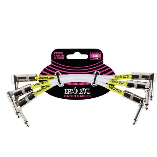 6" ANGLE / ANGLE PATCH CABLE 3-PACK - WHITE