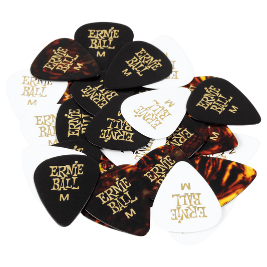 Cellulose Guitar Picks - Medium Assorted Colors - 12 Pack