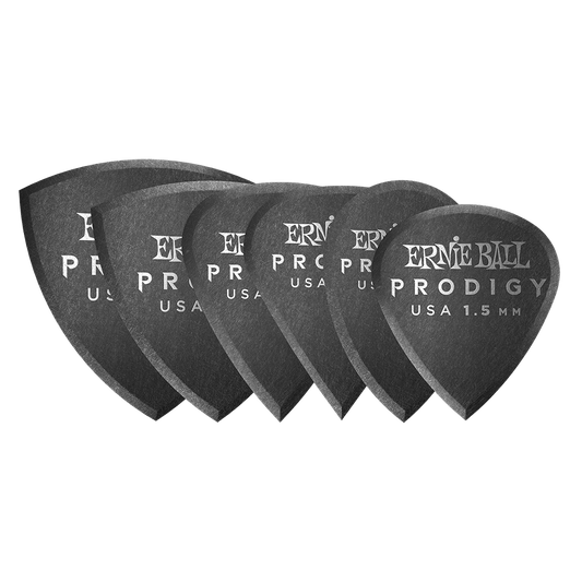 Prodigy Guitar Picks - Multipack 1.5mm Black - 6 Pack