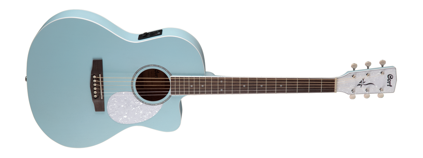 Cort JADE CLASSIC- SKOP Electro Acoustic Guitar Sky Blue Open Pore