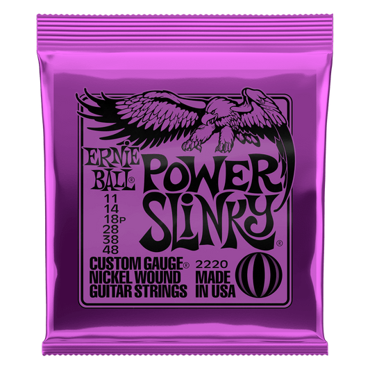 ERNIE BALL Power Slinky Nickel Wound Electric Guitar Strings 11-48 Gauge P02220