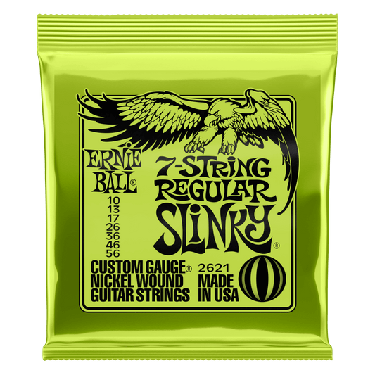 ERNIE BALL Regular Slinky Nickel Wound 7-String Electric Guitar Strings 10-56 Gauge P02621