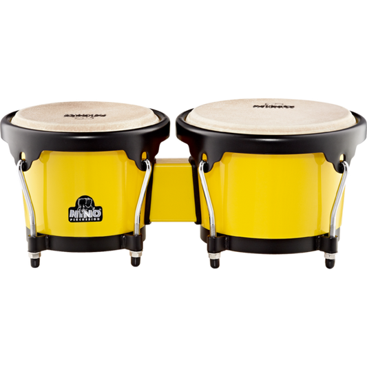 NINO Percussion 6 1/2" & 7 1/2" ABS Bongo Plus, Yellow NINO17Y-BK