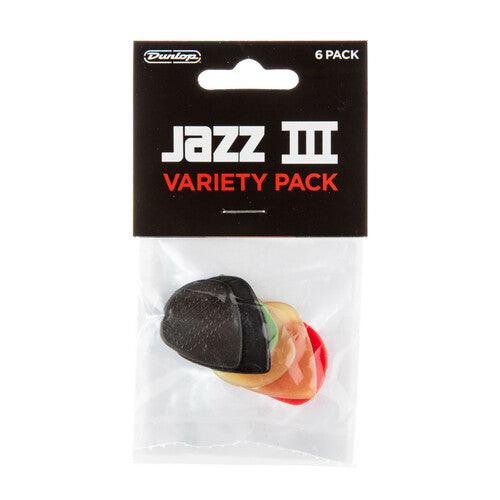 DUNLOP PVP103 VARIETY JAZZ III PICK PACK, 6 PACK