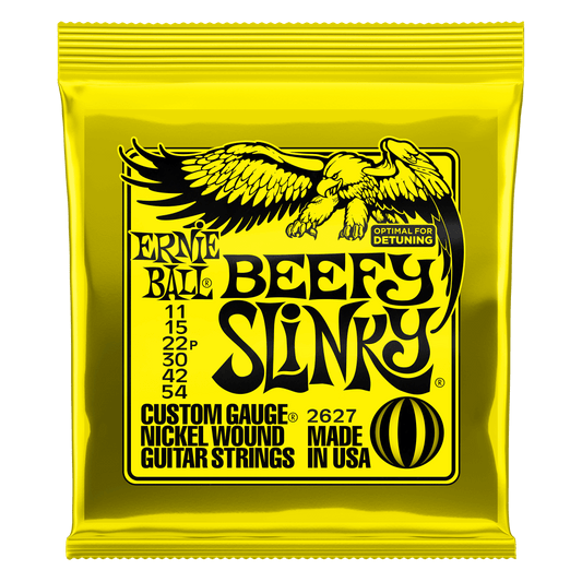 ERNIE BALL Beefy Slinky Nickel Wound Electric Guitar Strings 11-54 Gauge P02627