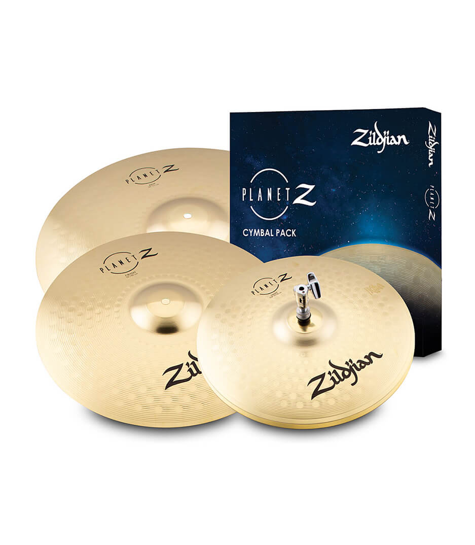Zildjian Planet Z 3-Piece Cymbal Pack with 14" Hi-Hats (Pair), 16" Crash, and 20" Ride