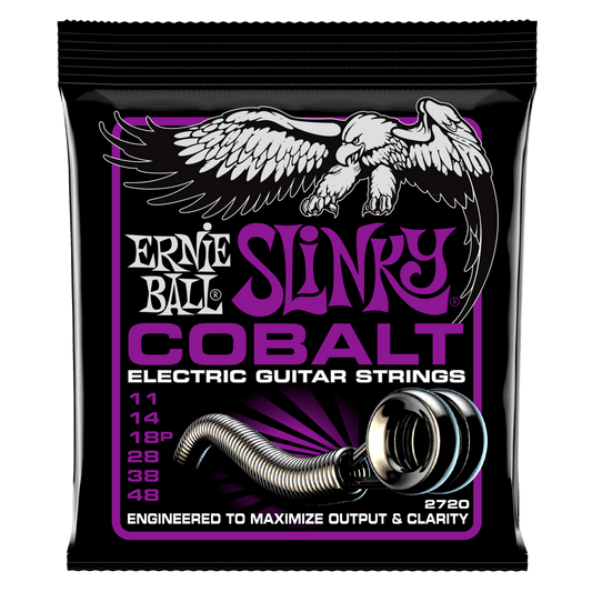 ERNIE BALL Power Slinky Cobalt Electric Guitar Strings 11-48 Gauge P02720